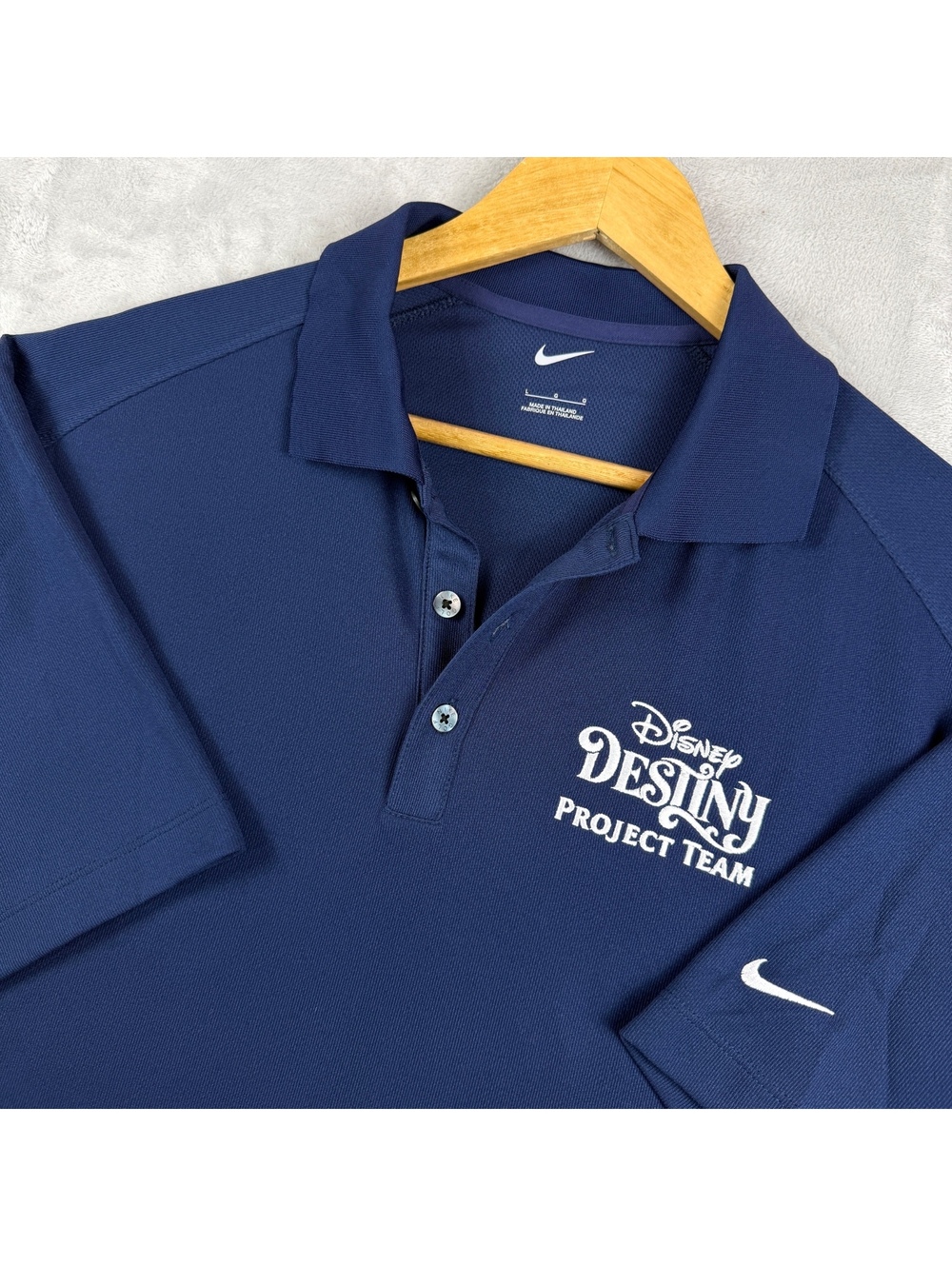 Nike Disney Destiny Project Team Polo Shirt Mens L Walt Disney Imagineering Crew